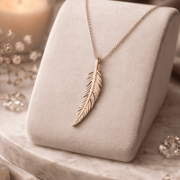 Traumfänger Original Amulett Feder Gold Stil