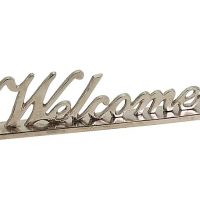 “Welcome” Schriftzug Aluminium