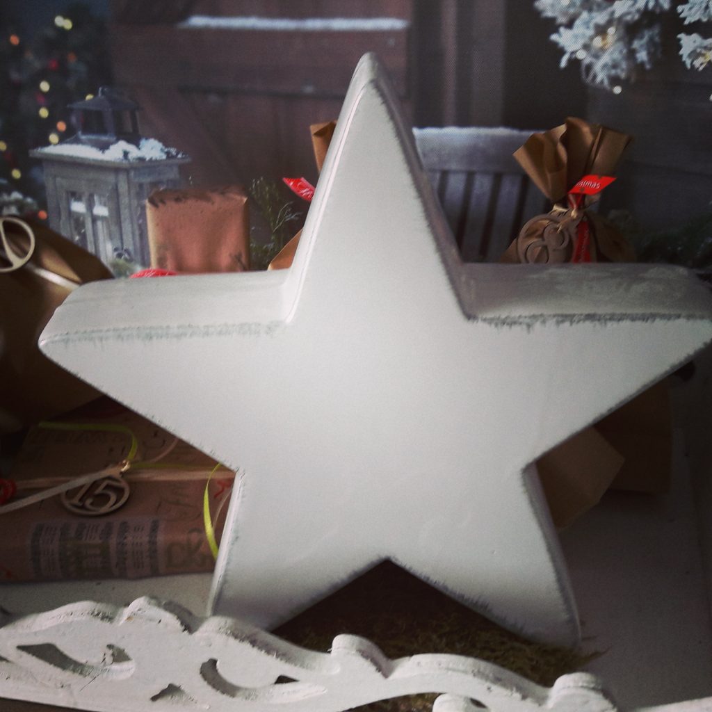 Weihnachsdekoration: Porzellan Deko Stern