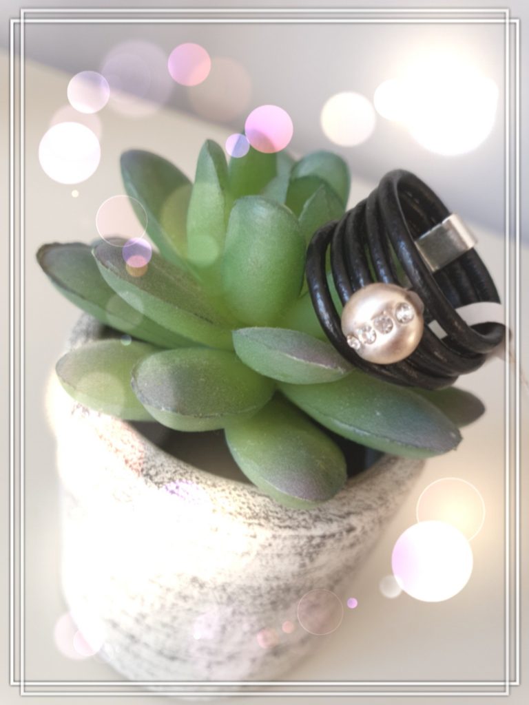 Modeschmuck Lederband Ring