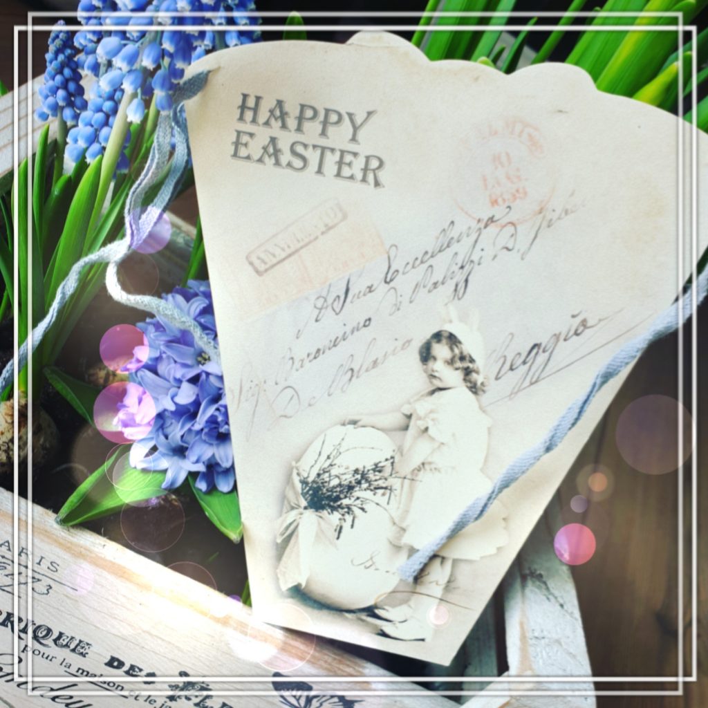 Osterdeko: Shabby Chic Papieranhänger Ostern