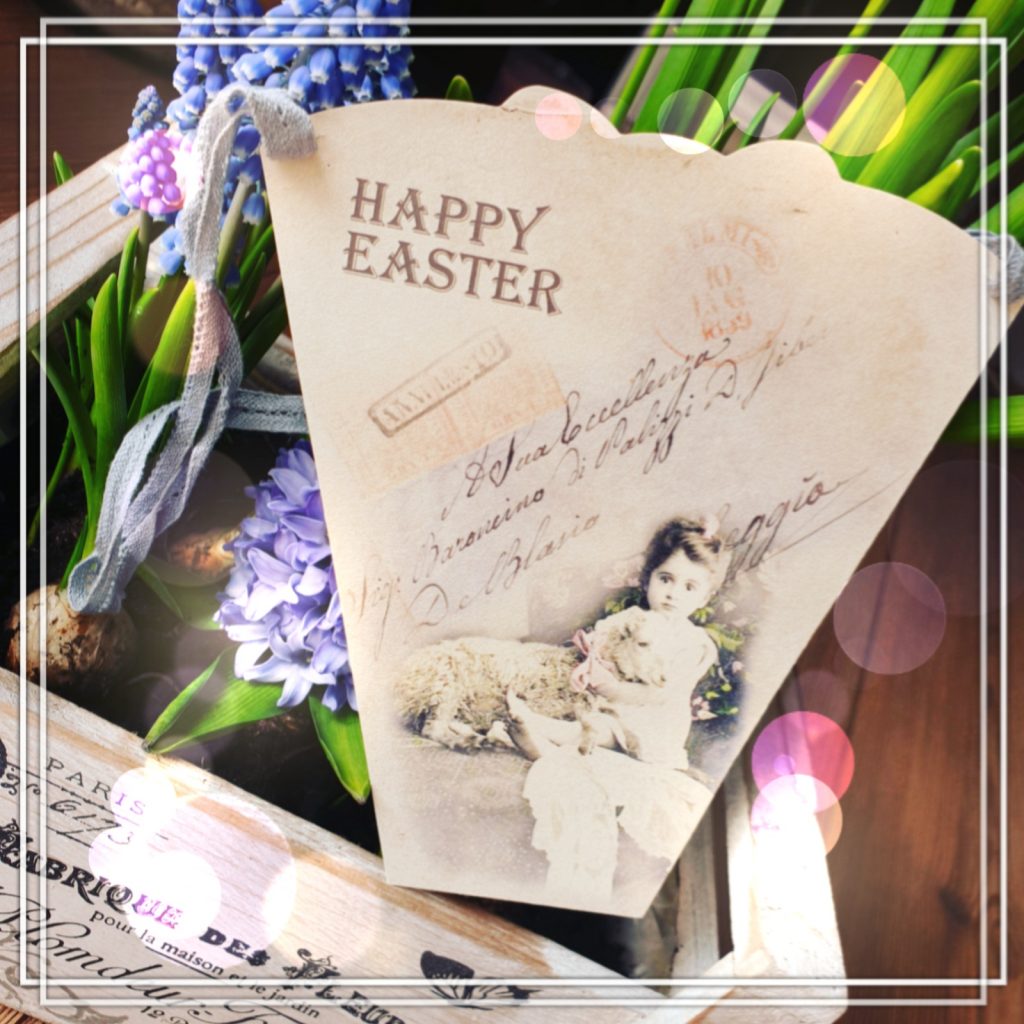 Osterdeko: Shabby Chic Papieranhänger Ostern