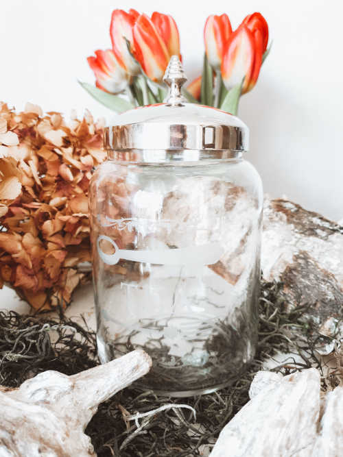 Teedose mit Deckel aus Glas Küchenaccessoires Teedose mit Deckel aus Glas