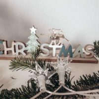 Weihnachsdekoration: “Christmas” Holz Aufsteller zu Weihnachten