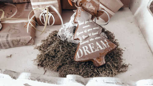 Metall Anhänger Tannenbaum Dream Vintage Weihnachsdekoration: Metall Anhänger Tannenbaum “Dream” Vintage