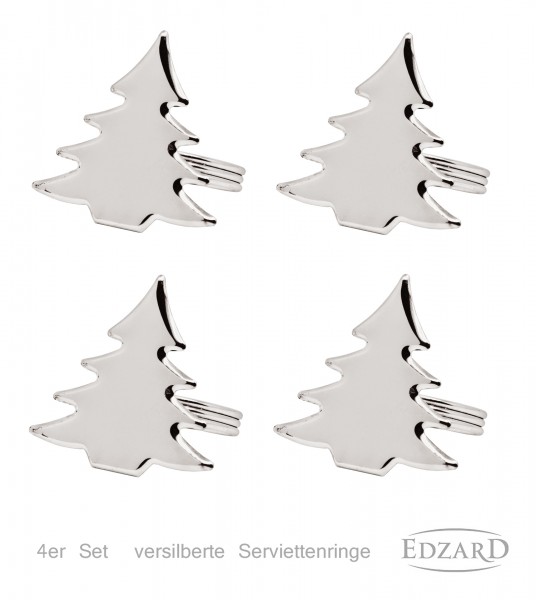 4er Set Serviettenringe Tannenbaum_1 4er Set Serviettenringe Tannenbaum