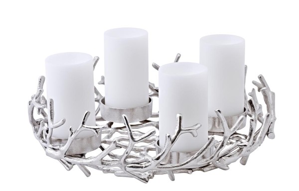 Adventskranz Porus, Geweih-Design Durchmesser 42 cm_0136 Adventskranz Porus, Geweih-Design  Durchmesser 42 cm