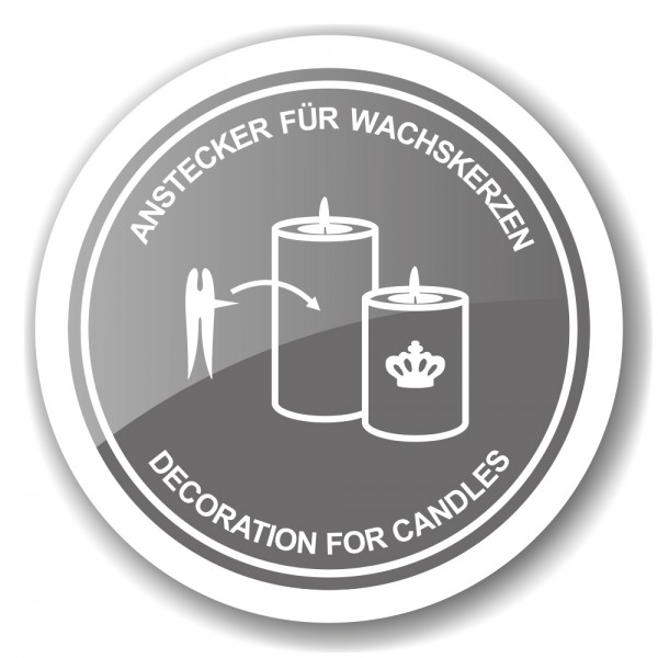 Anstecker-f-r-Wachskerzen- 4er Set Kerzenpin Kerzenstecker Lilie