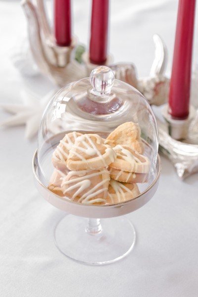 Bonboniere Glasdose Candy Bar auf Fuß Leos_4 Bonboniere Glasdose Candy Bar auf Fuß Leos, Kristallglas mit Platinrand