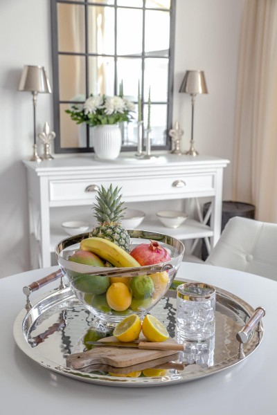 Schale Dekoschale Holly, Kristallglas mit Platinrand_3 Schale Dekoschale Holly, Kristallglas mit Platinrand