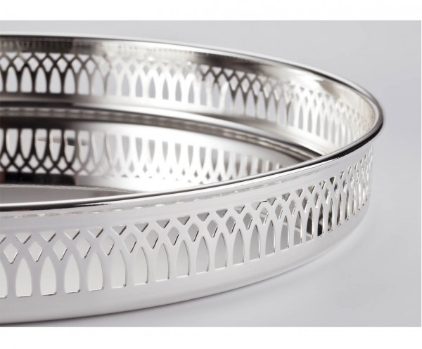 Tablett Galerietablett Serviertablett Delphi, rund Tablett Galerietablett Serviertablett Delphi, rund