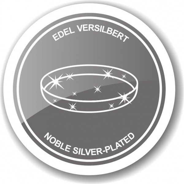 Versilbert Tablett Galerietablett Serviertablett Delphi, rund