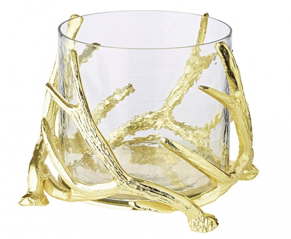 Windlicht Kingston, Geweih-Design mit Glas Höhe 20 cm Windlicht Kingston, Geweih-Design mit Glas Höhe 20 cm