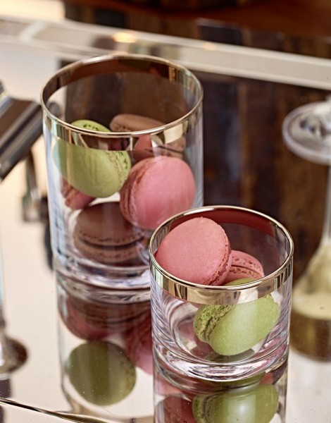 Windlicht Molly, Kristallglas mit Platinrand, Höhe 8,5 cm_2 Windlicht Molly  Kristallglas mit Platinrand, Höhe 8,5 cm