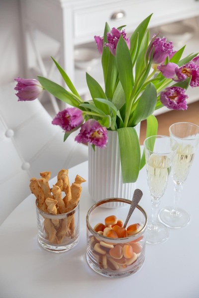 Windlicht Molly, Kristallglas mit Platinrand, Höhe 8,5 cm_5 Windlicht Molly  Kristallglas mit Platinrand, Höhe 8,5 cm